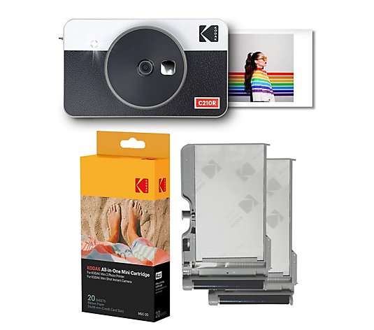 Kodak Mini Shot 2 Retro Instant Camera & 20-Sheet Film
