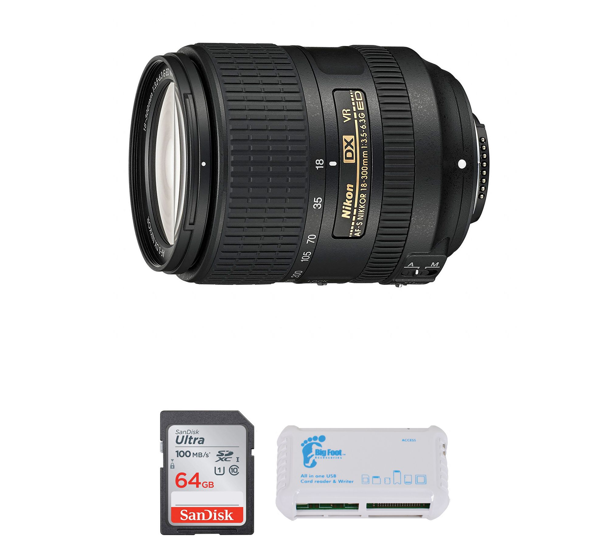 Nikon NIKKOR 18-300mm f/3.5-6.3G ED VR Lens Bundle - QVC.com