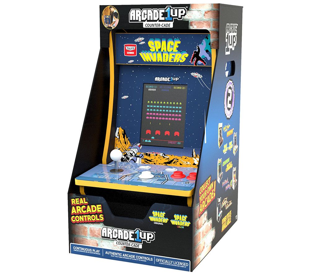 Arcade1up Space Invaders Countercade Arcademachine Qvc Com