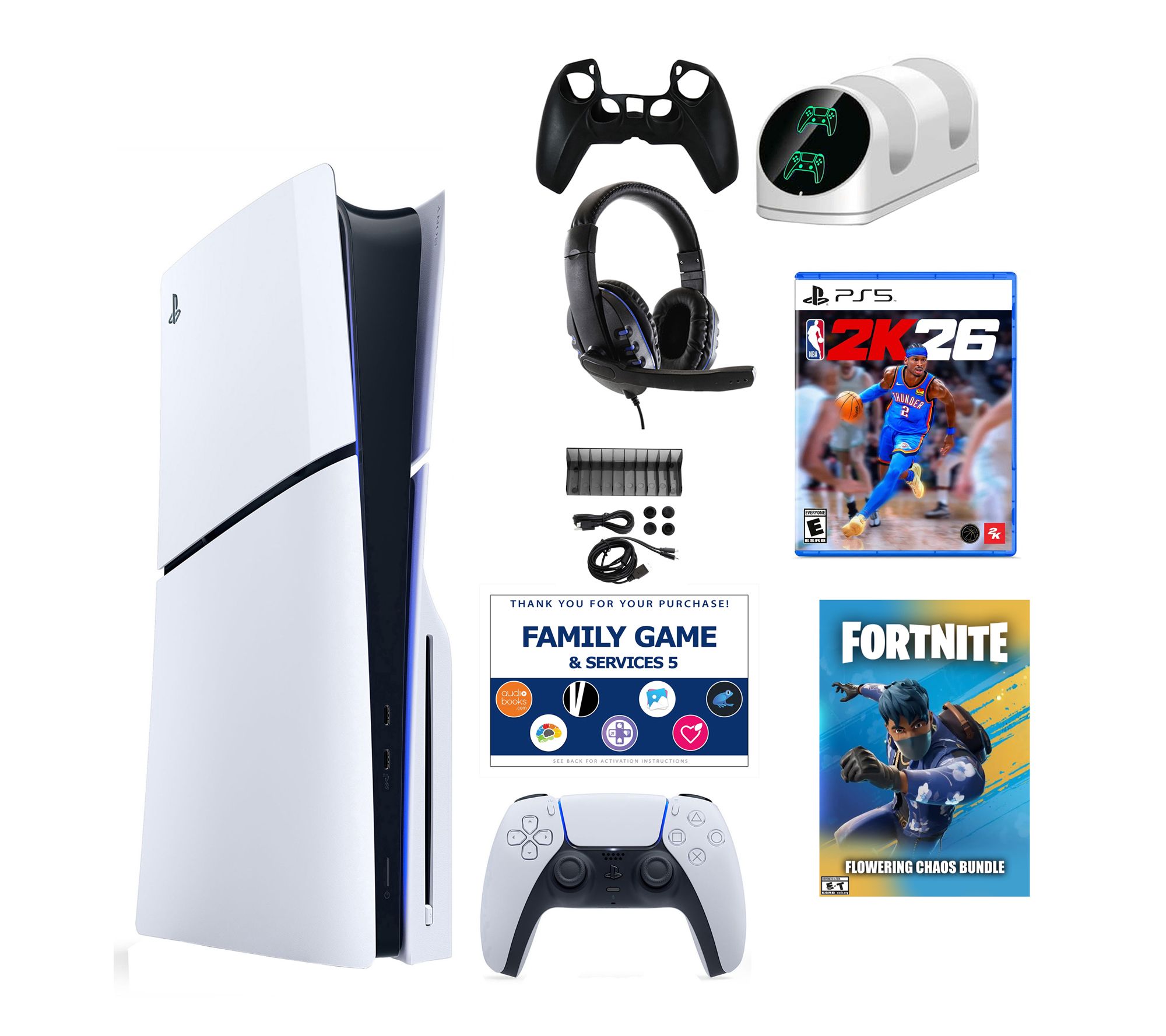 PS5 Slim Chaos with NBA 2K26 Accessories Kit &Voucher