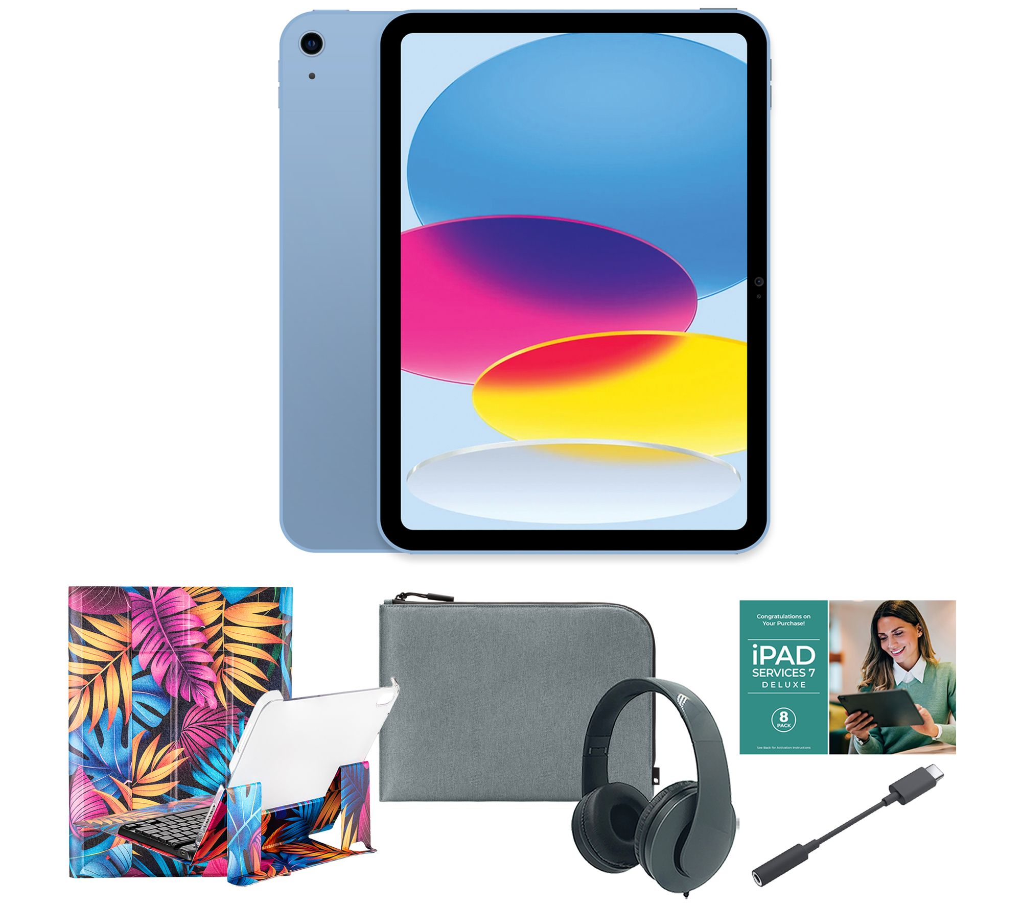 Apple 11" iPad 128GB Bundle w/ Bluetooth Keyboard and Accessories