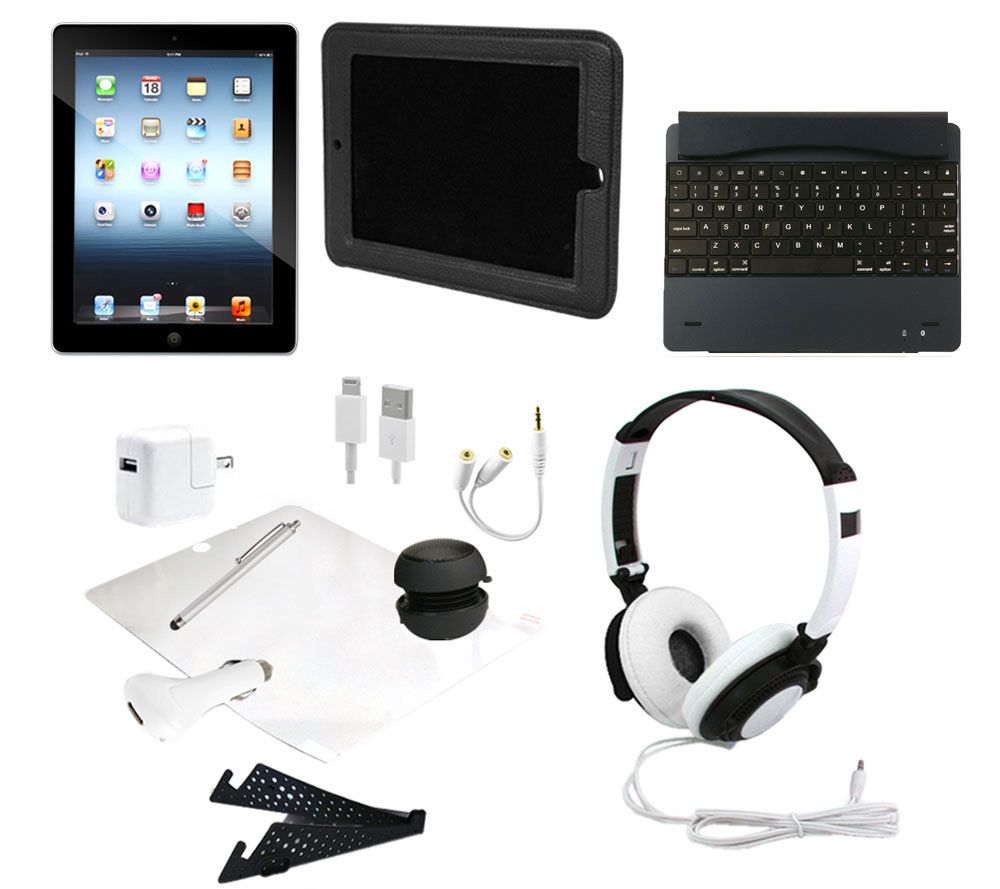 Apple iPad 4 16GB WiFi with Keyboard and Headphones