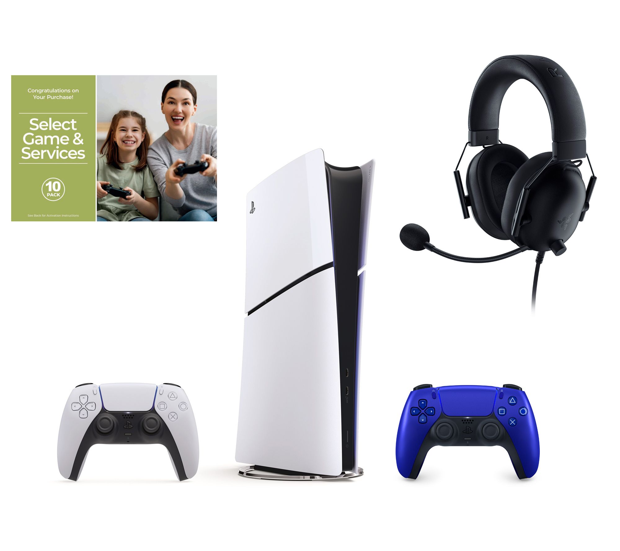 PS5 Digital Console w/ Extra Controller & RazerHeadset Bundle