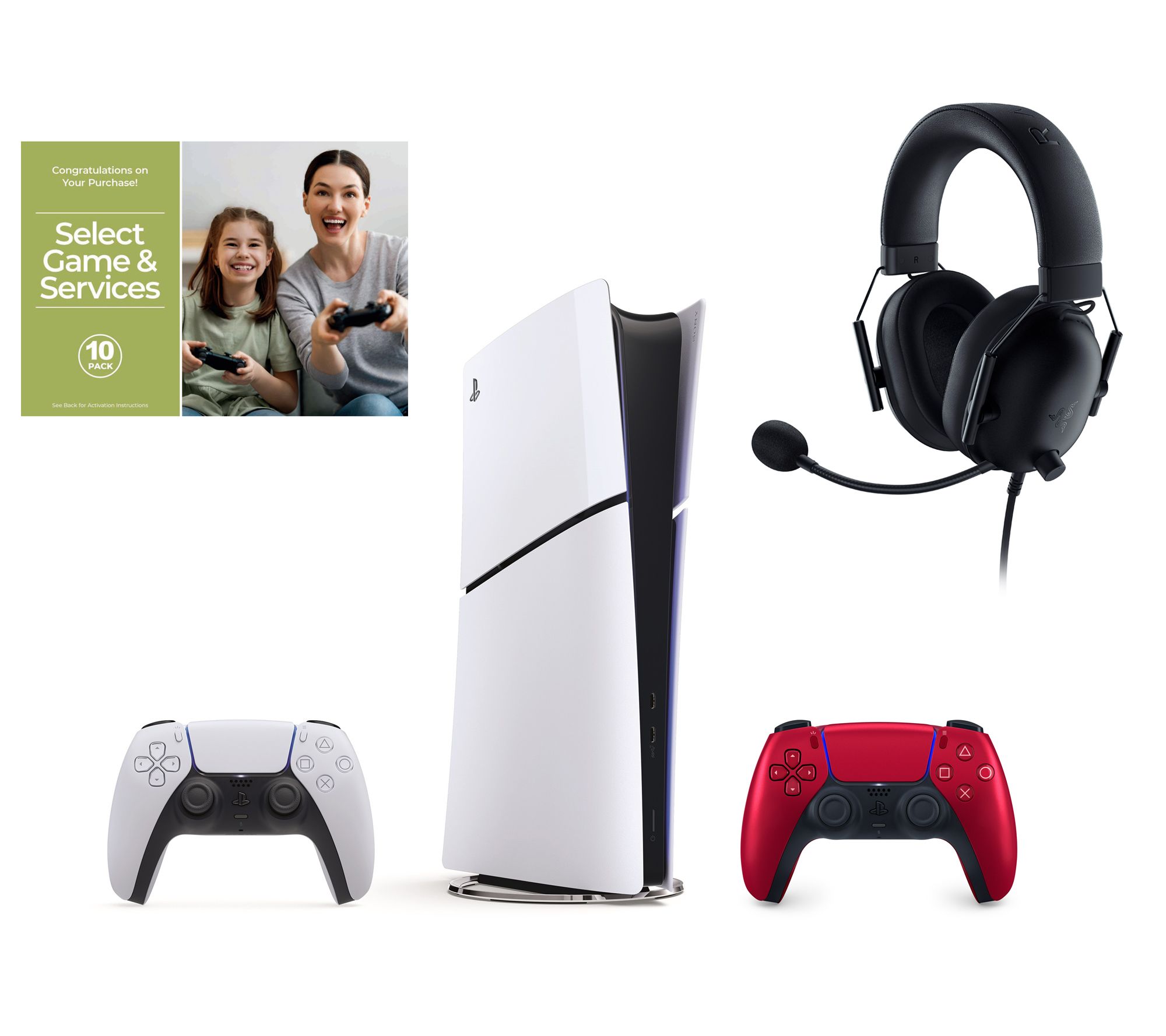 PS5 Digital Console w/ Extra Controller & RazerHeadset Bundle