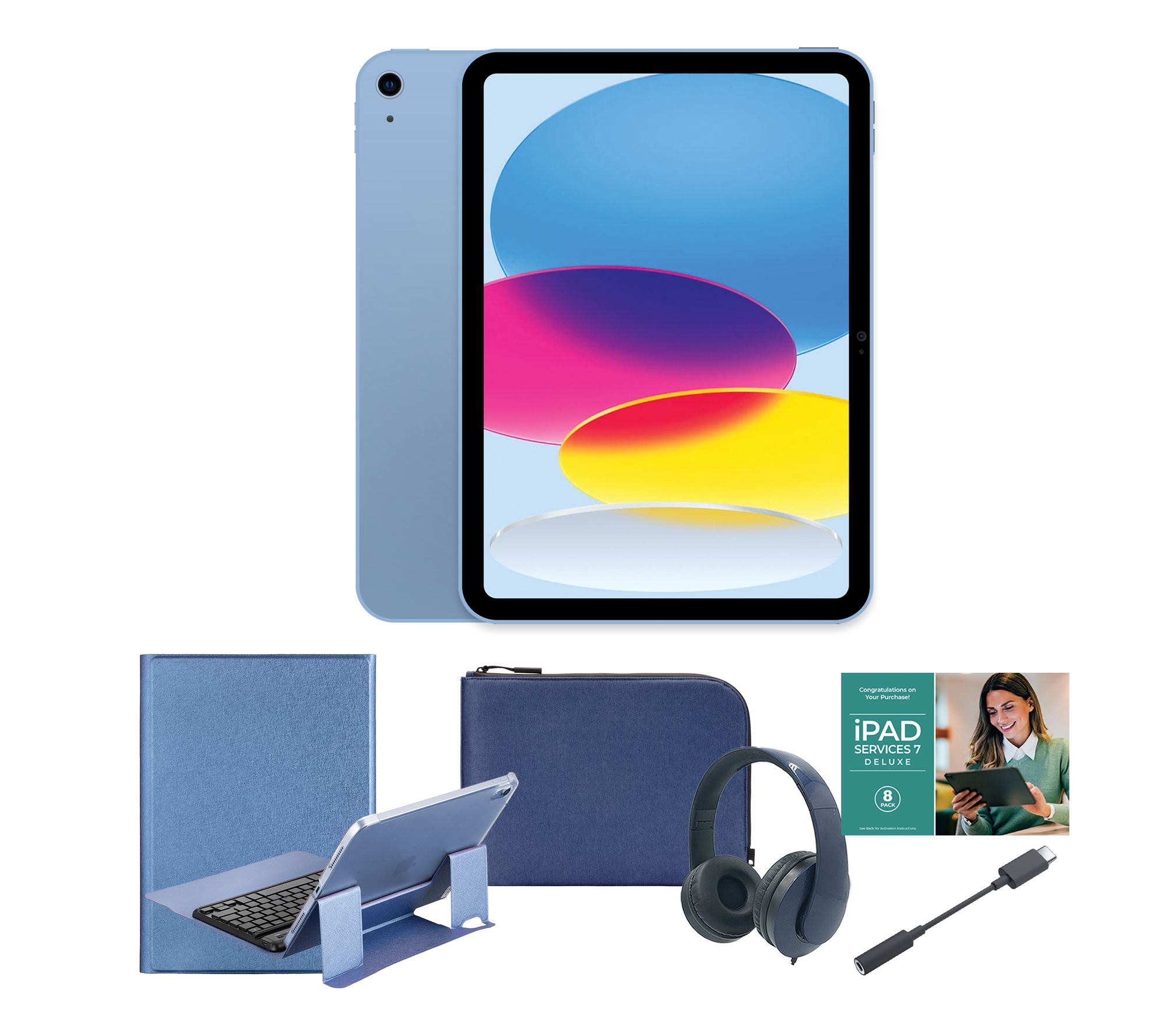 Apple 11" iPad 256GB Bundle w/ Bluetooth Keyboard and Accessories