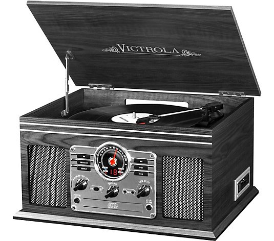 Victrola Wooden 6-in-1 Bluetooth Record Player