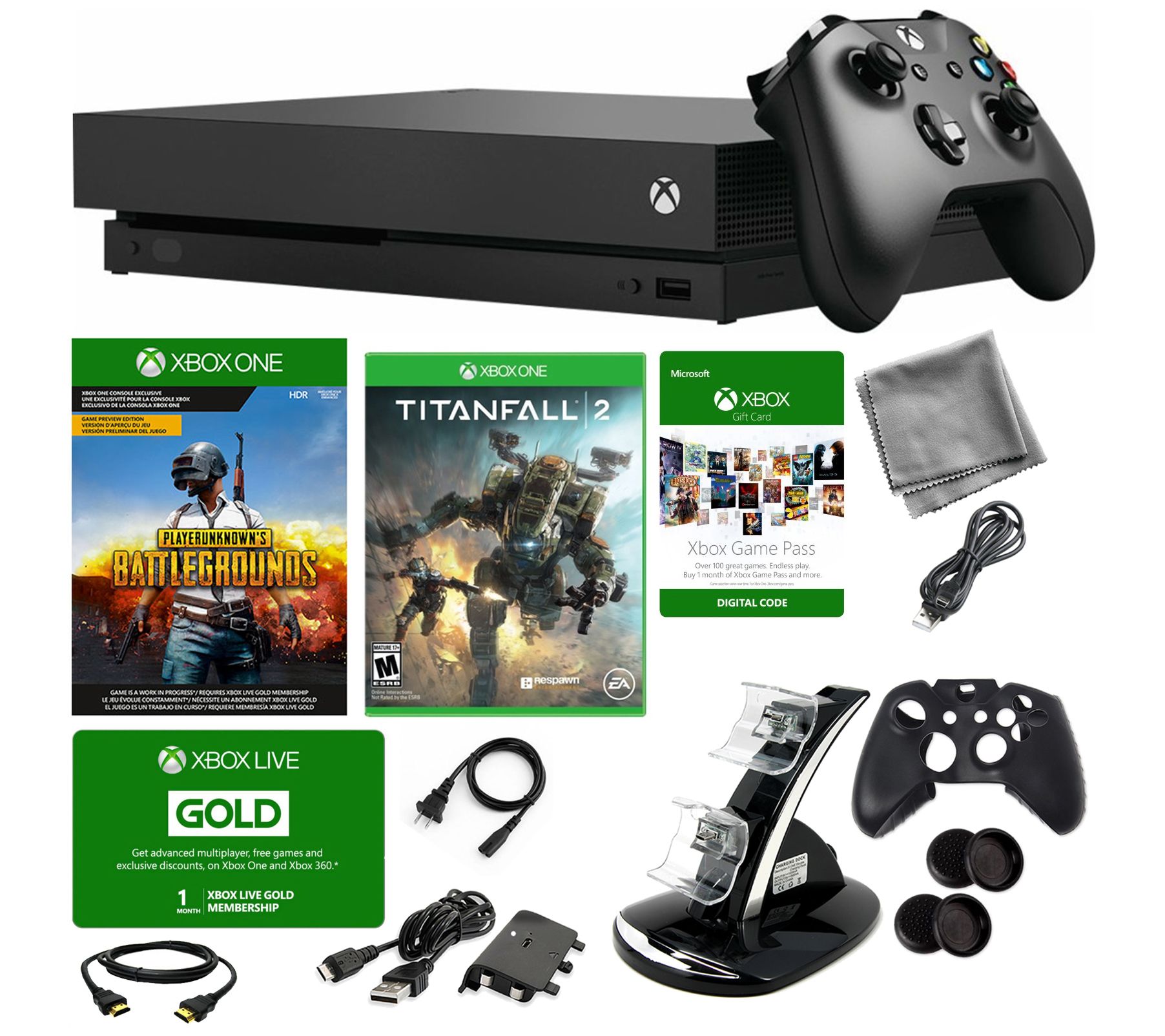 Xbox One X 1TB Battlegrounds with Titanfall 2 and Accessories - QVC.com