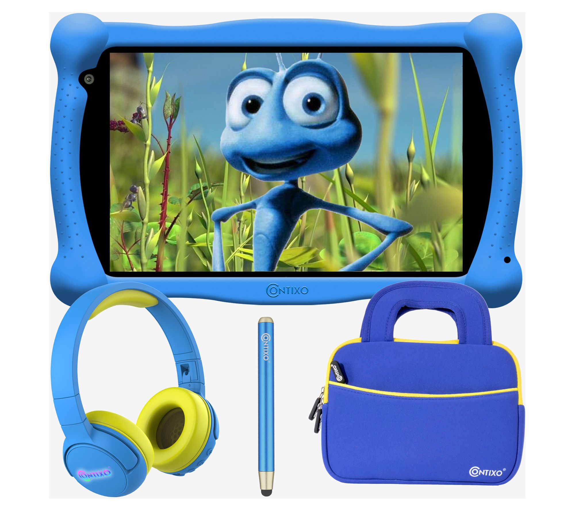 Contixo 7" 16GB Kids Tablet w/ Headphones, Bag& Stylus