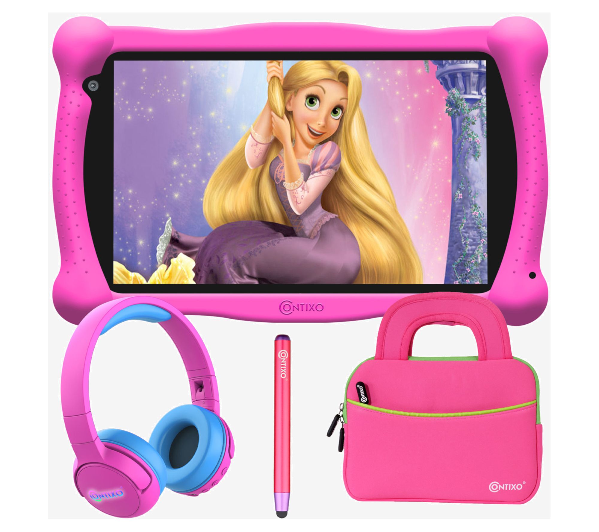 Contixo 7" 16GB Kids Tablet w/ Headphones, Bag& Stylus
