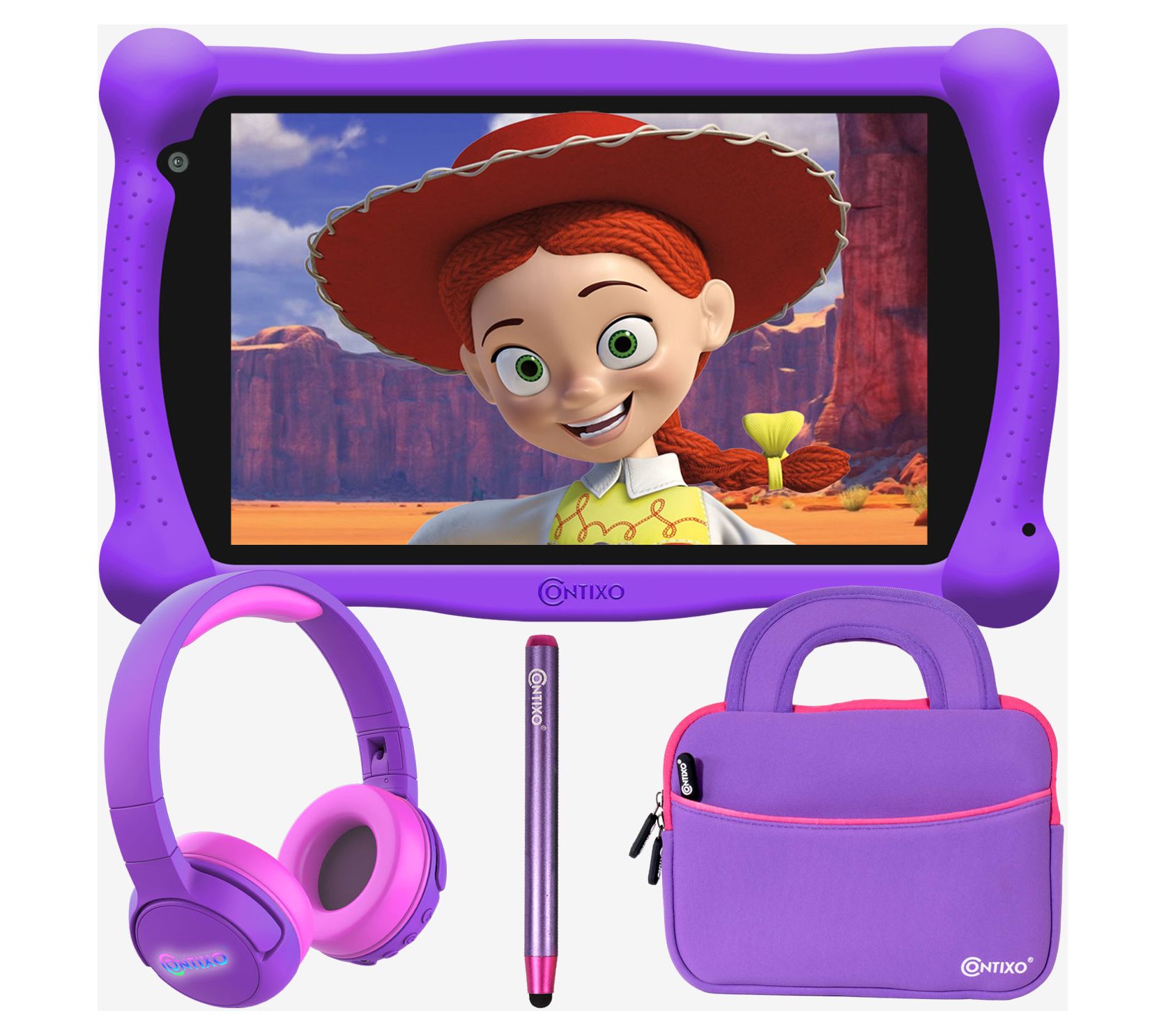 Contixo 7" 16GB Kids Tablet w/ Headphones, Bag& Stylus