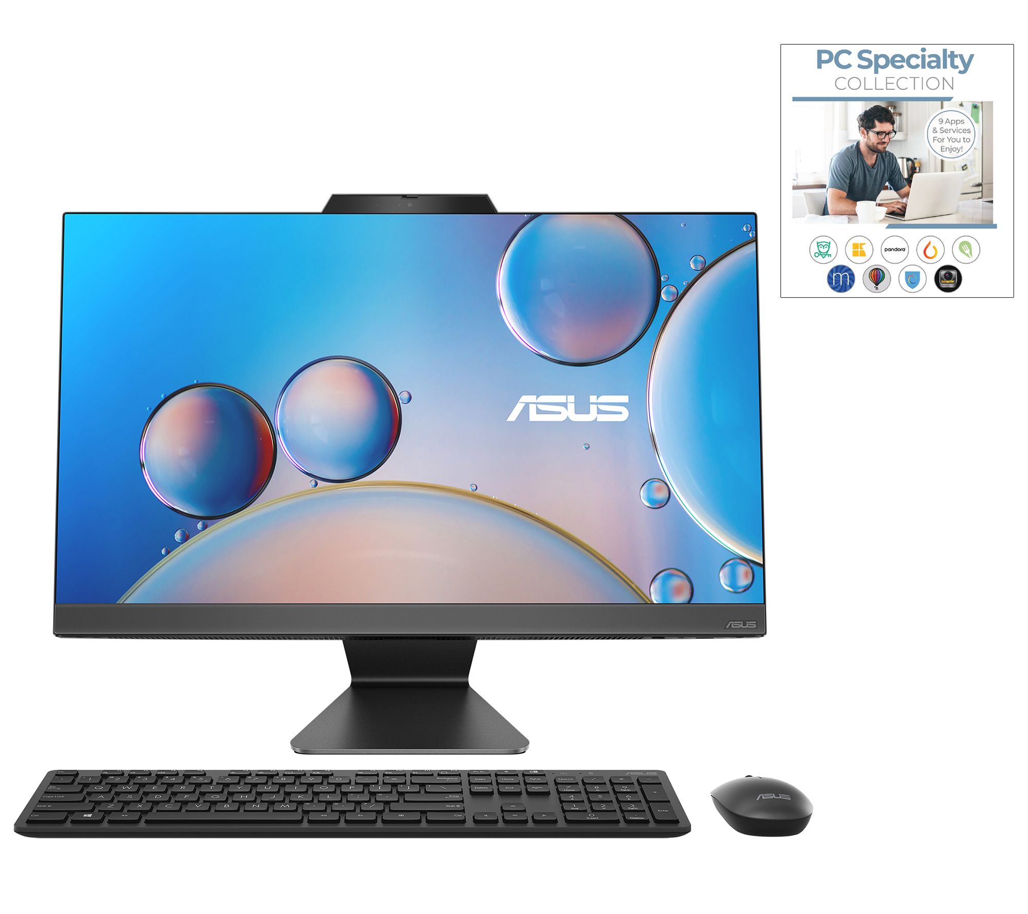 ASUS 23.8" All-in-One PC AMD 8GB 512GB SSD W/ Wireless Mouse