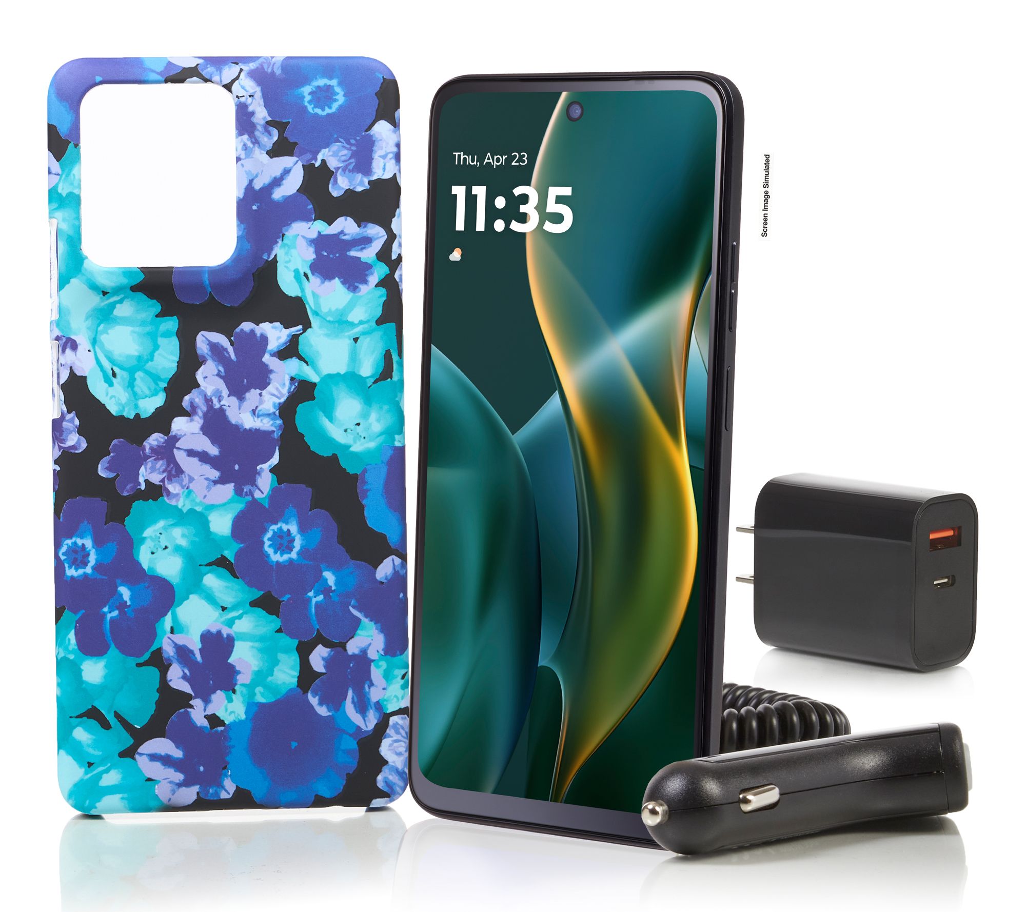 Tracfone Moto G 2025 64GB w/1500 Talk/Text/Data & Accessories