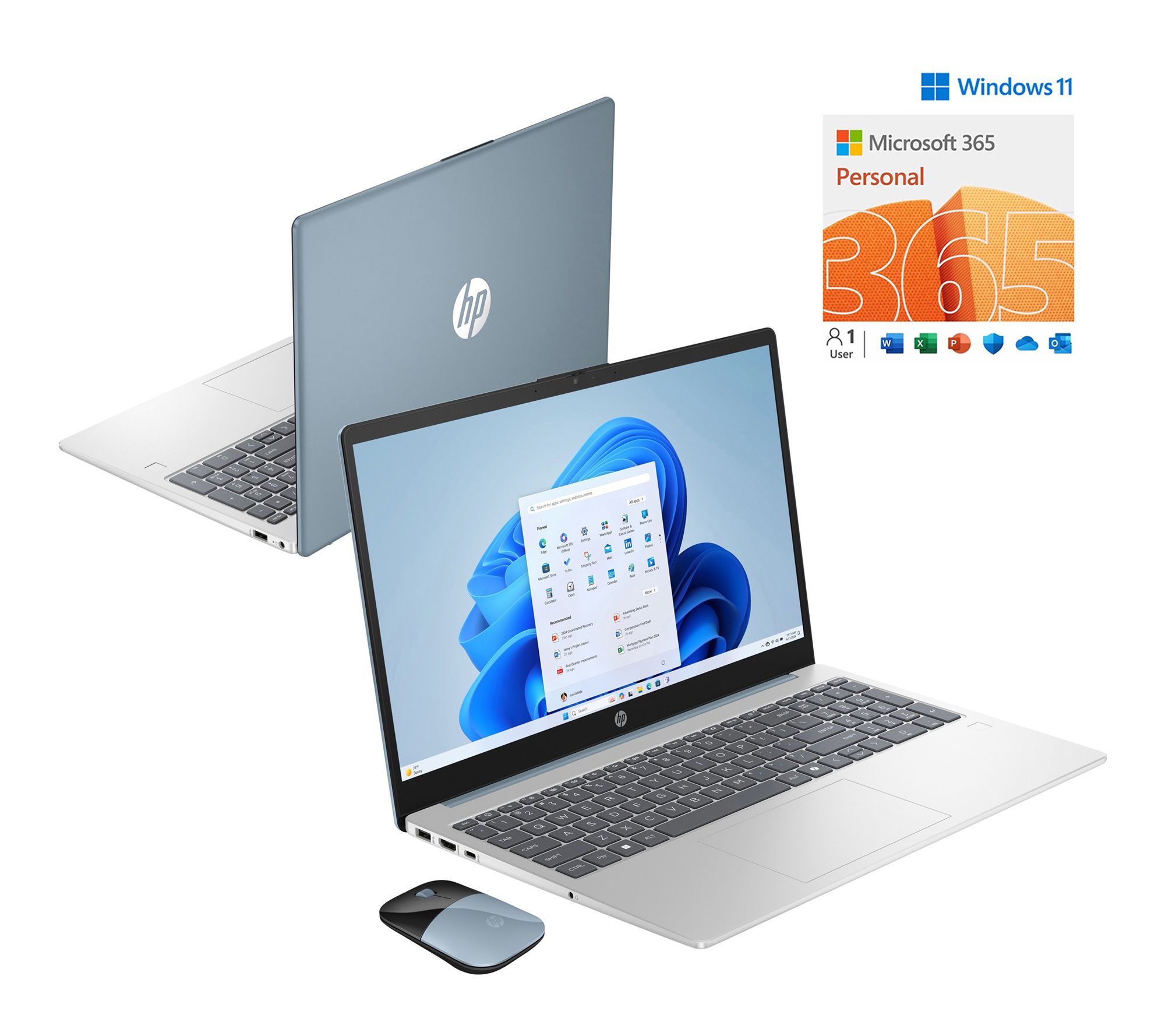 HP 15.6â   Touch AMD Athlon Laptop 4GB 128GB SSD w/ MS365 & SF
