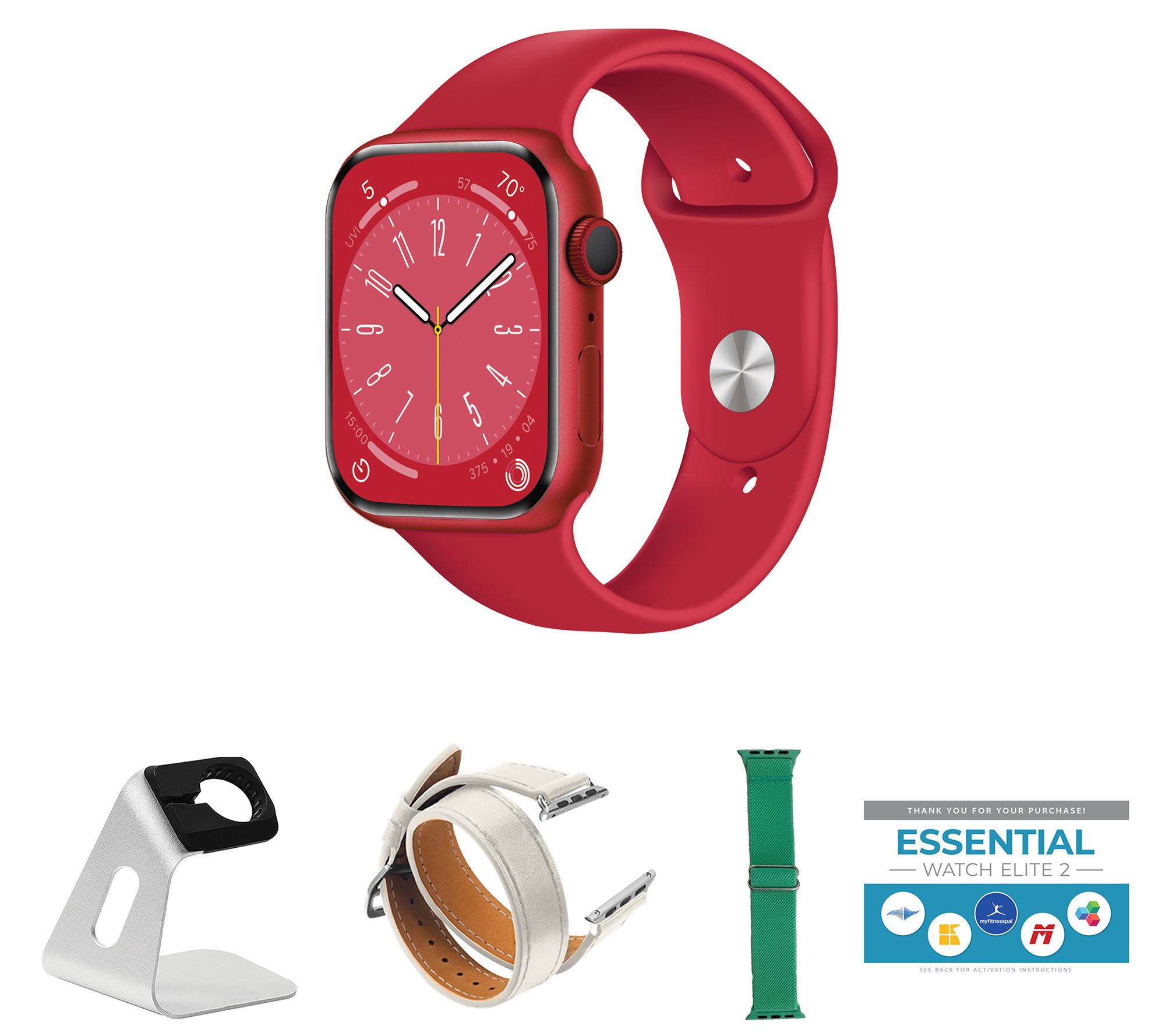 Apple Watch S8 GPS 41mm S/M Cellular Smartwatch with Accessories