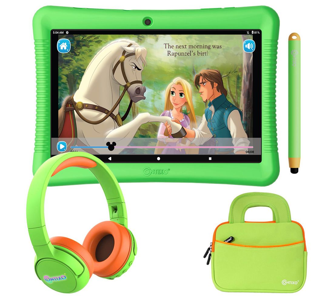 Contixo 10.1" 64GB Kids Tablet w/ HeadphonesBag & Stylus
