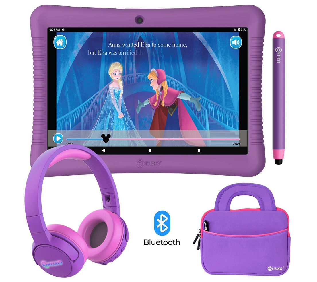 Contixo 10.1" 64GB Kids Tablet w/ HeadphonesBag & Stylus