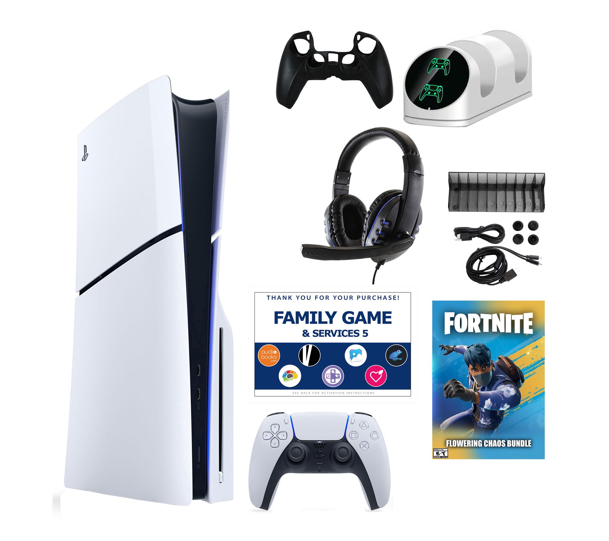 PS5 Slim Core with Accessories Kit & Voucher