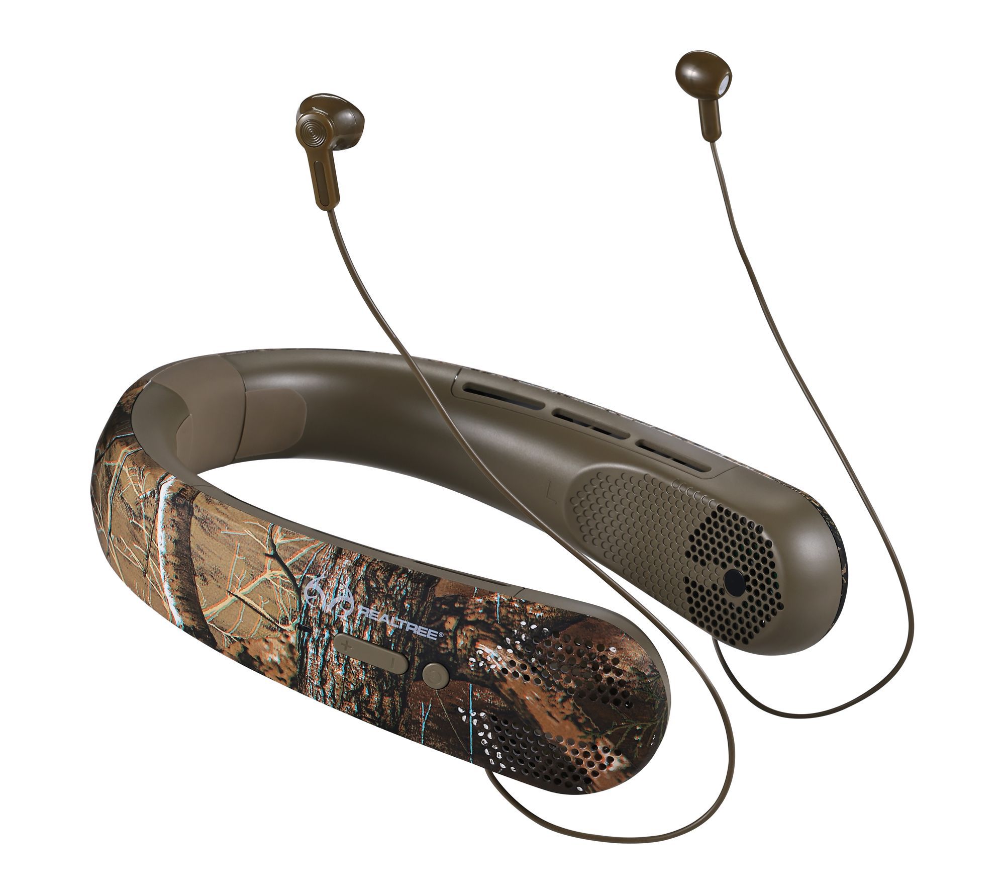Realtree Neck Fan with Built-In Earbuds