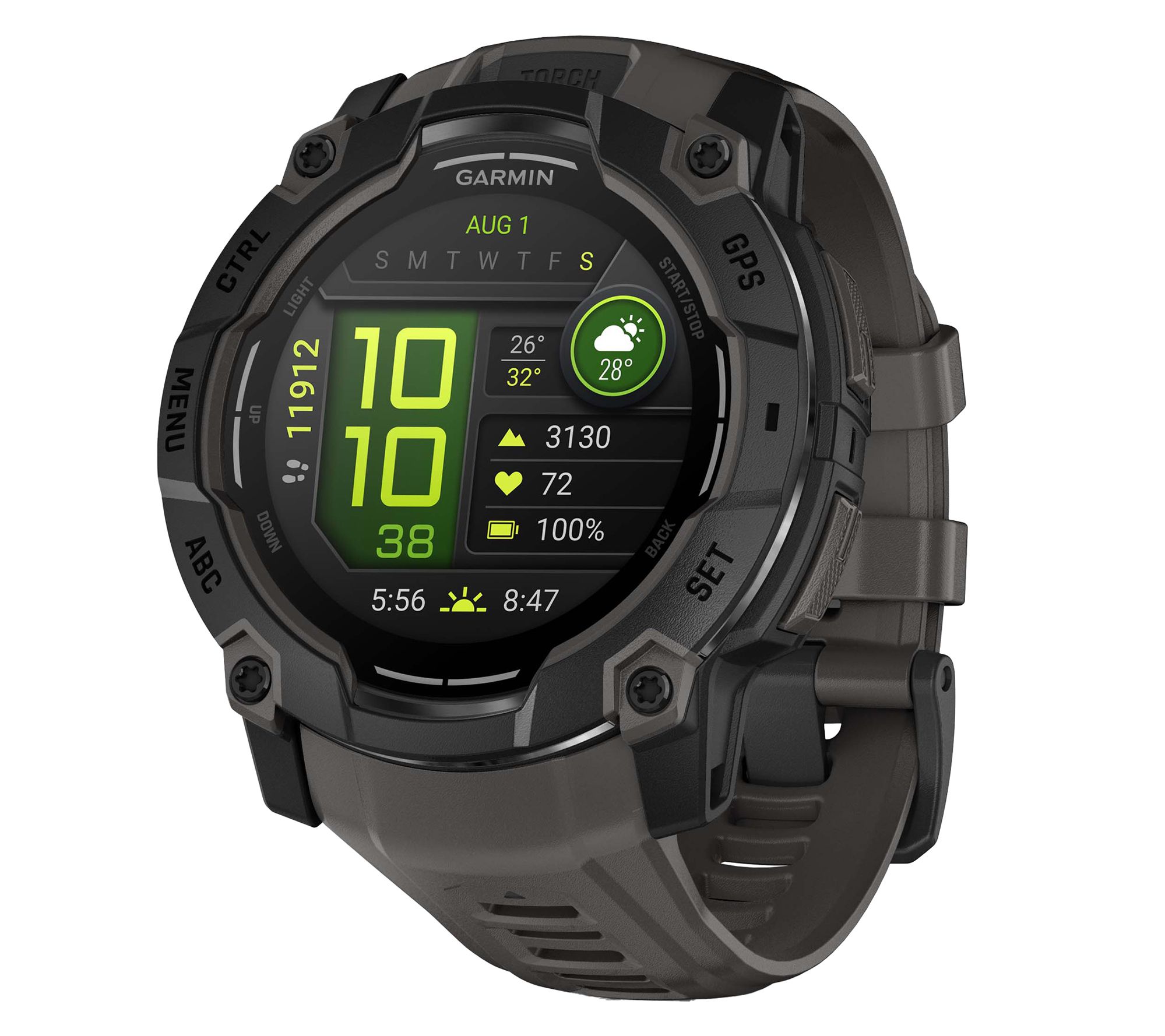 Garmin Instinct 3 AMOLED 50-mm GPS Smartwatch w/Silicone Band