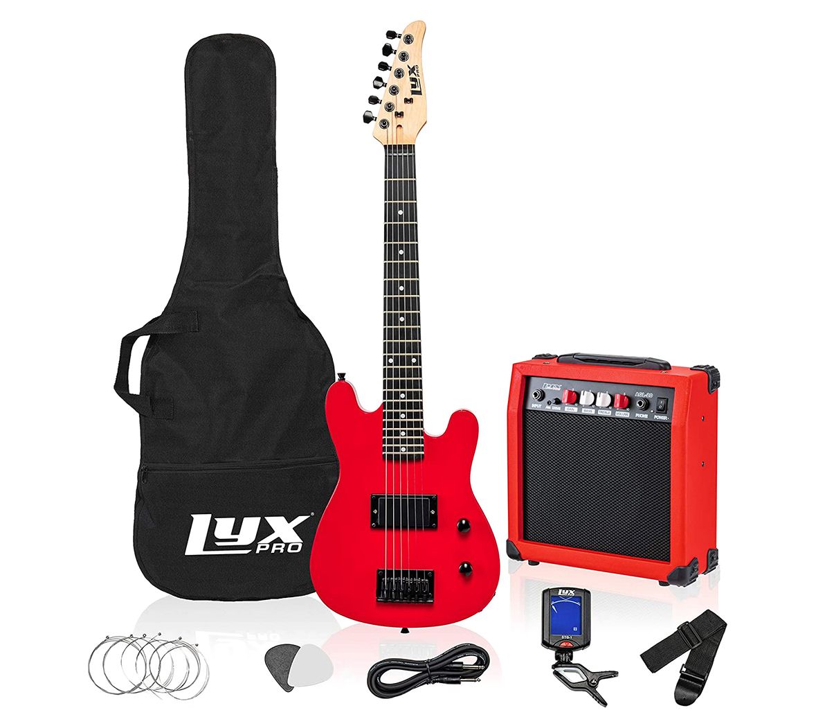LyxPro 30" Junior Electric Stratocaster Guitar & Starter Kit