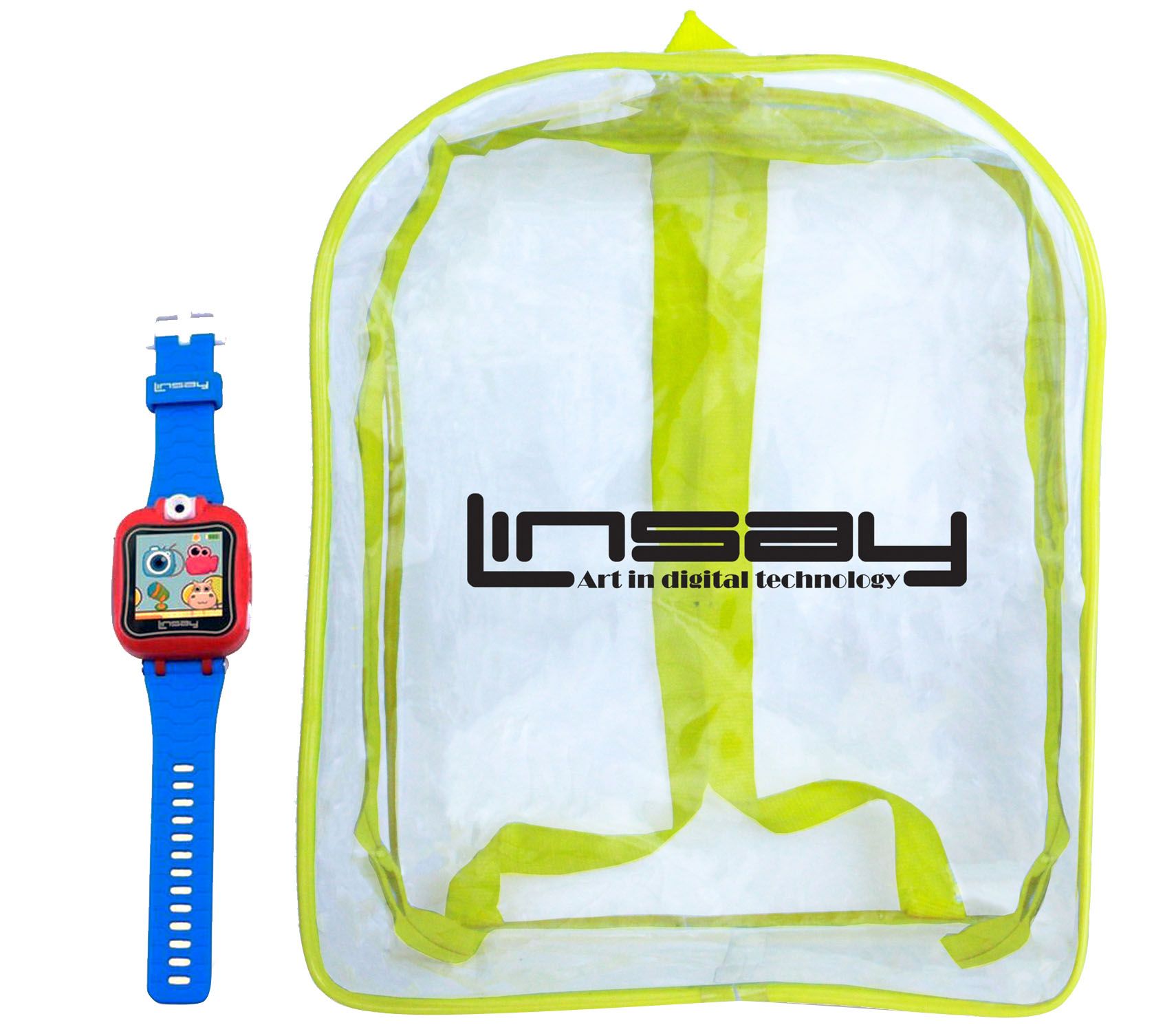 LINSAY 1.5" Kids Smartwatch with Backpack