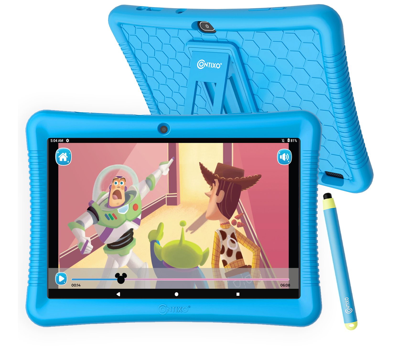 Contixo K102 64GB Kids Tablet w/ Case& Pen