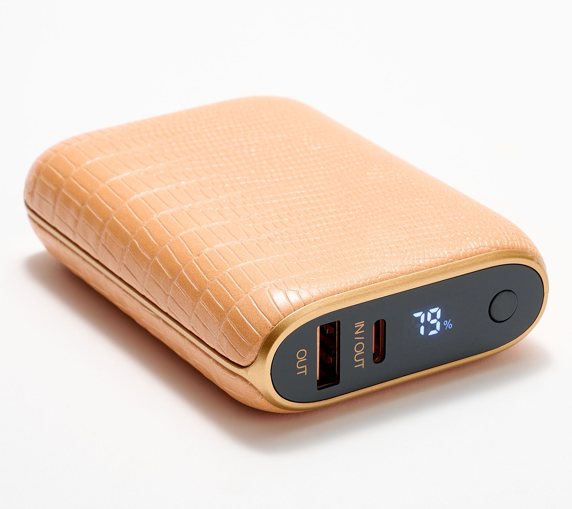 HALO 10,000mAh Faux Leather Power Bank with Fast Charge