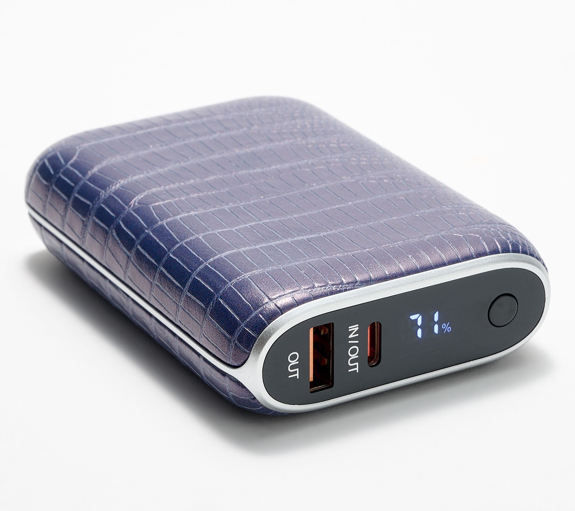 HALO 10,000mAh Faux Leather Power Bank with Fast Charge