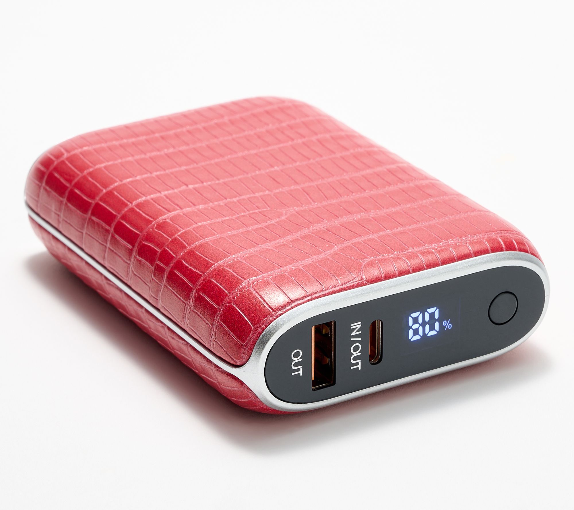 HALO 10,000mAh Faux Leather Power Bank with Fast Charge