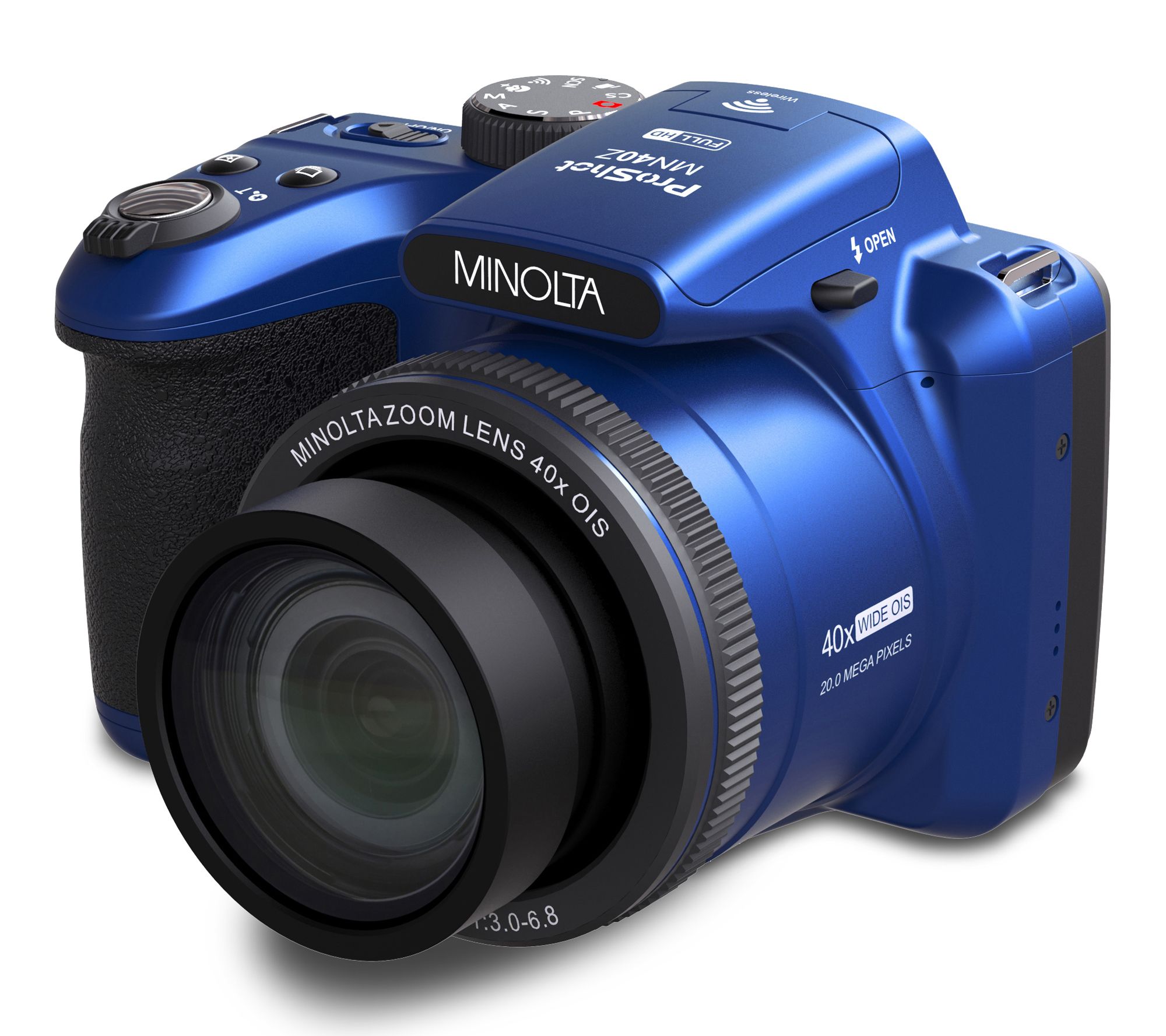 Minolta MN40Z Camera w/ 40X Optical Zoom, Blink Detection, WiFi
