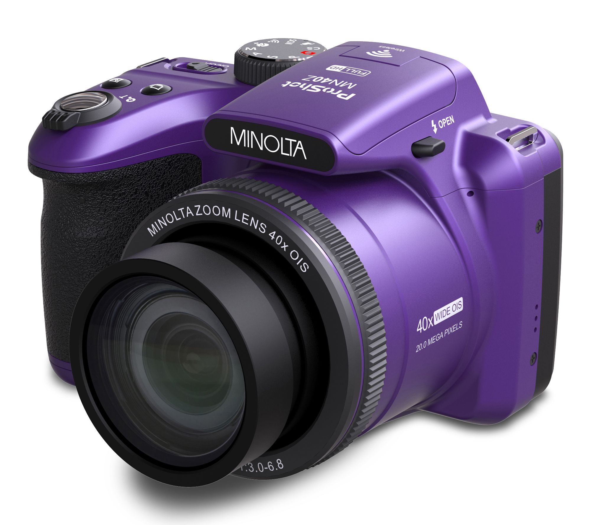Minolta MN40Z Camera w/ 40X Optical Zoom, Blink Detection, WiFi
