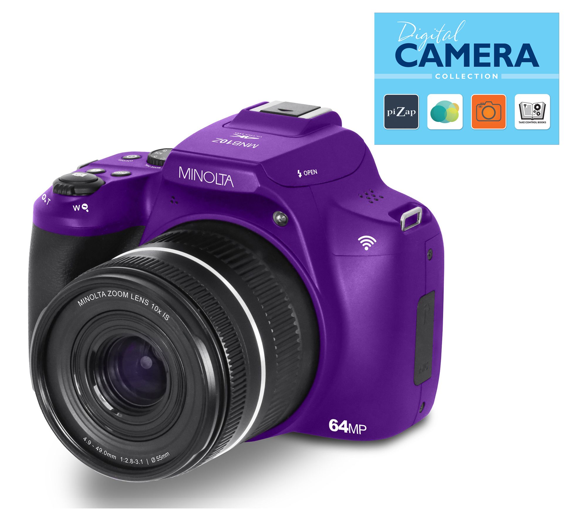Minolta MNB10Z 10X Optical Zoom & 4K HD SLR Camera w/ Accessories