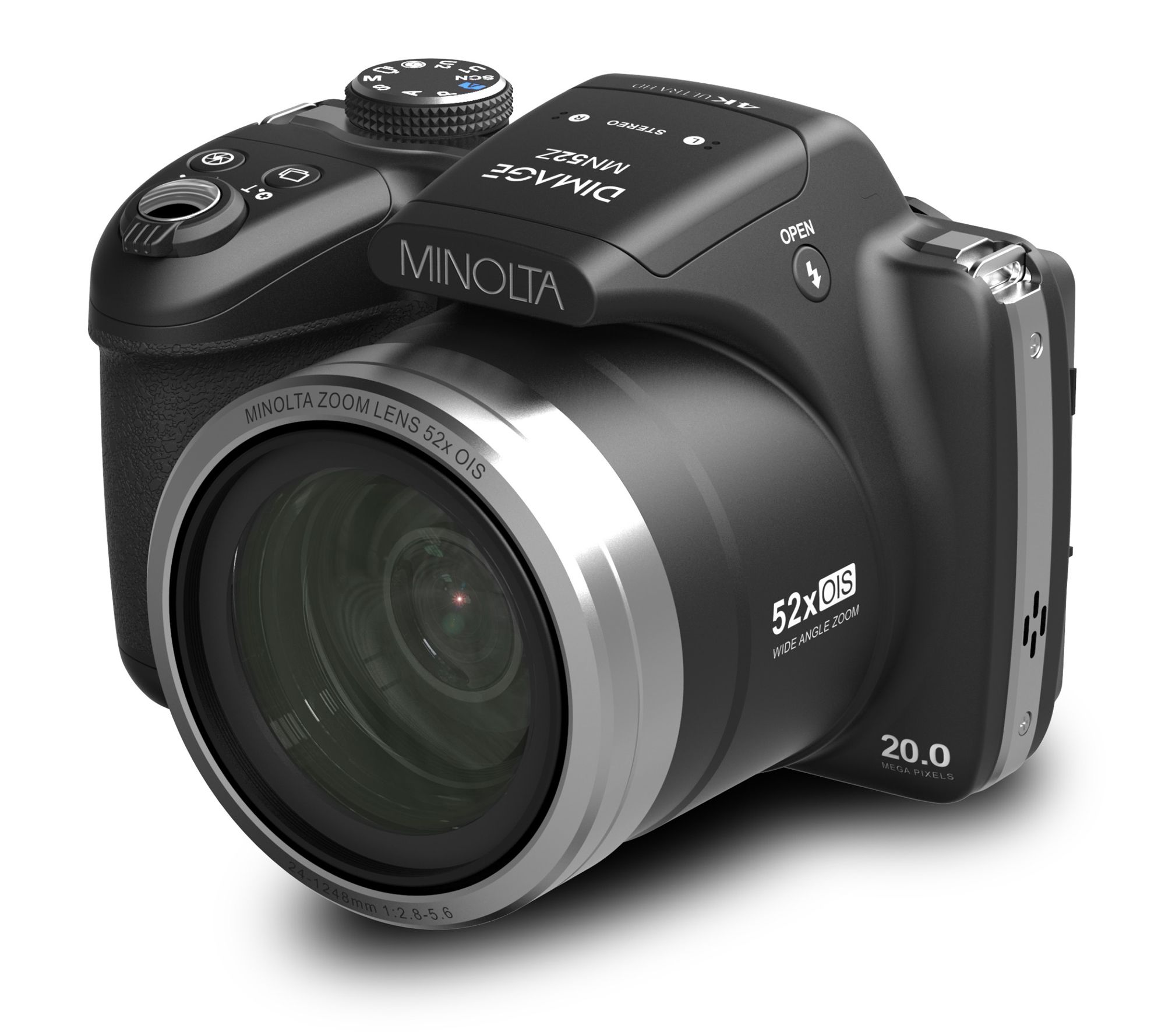 MINOLTA® MN52Z 20 MP / 4K Bridge Camera w/52x Optical Zoom | QVC