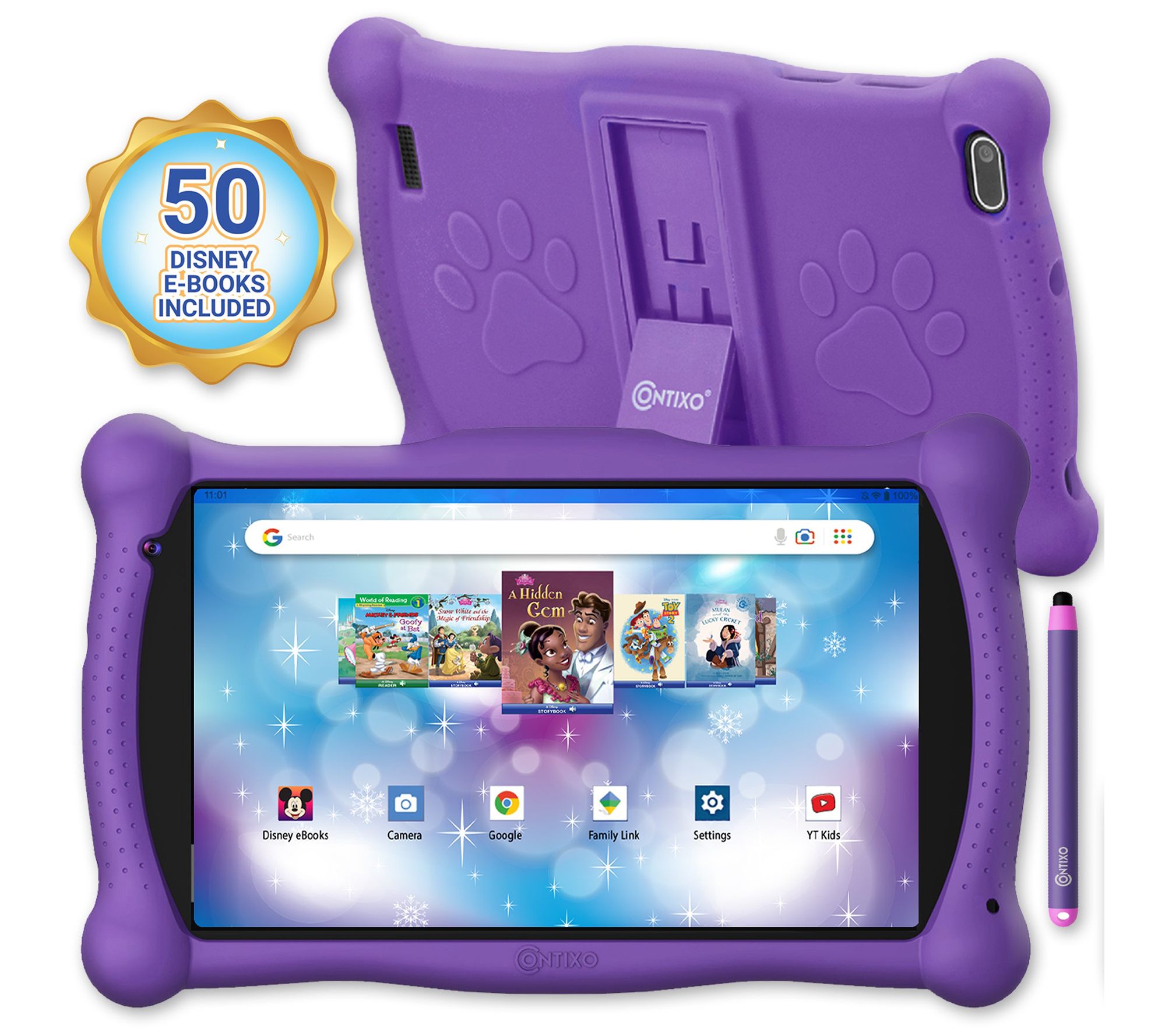 Contixo V10 7" 32GB IPS Kids Tablet w/ Stylus &50 Disney Books