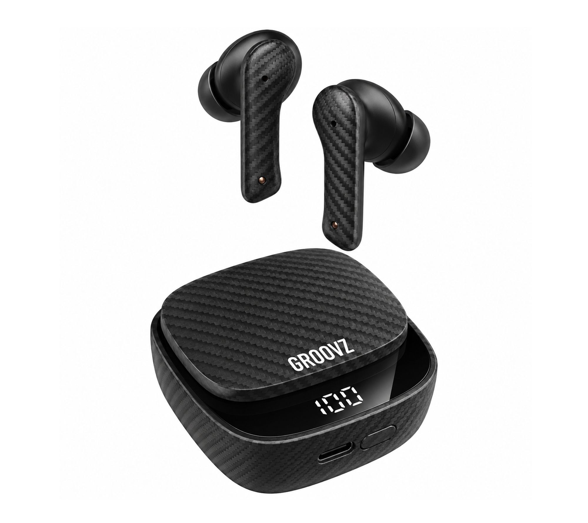 GROOVZ Plus True Wireless Earbuds with Charging Case