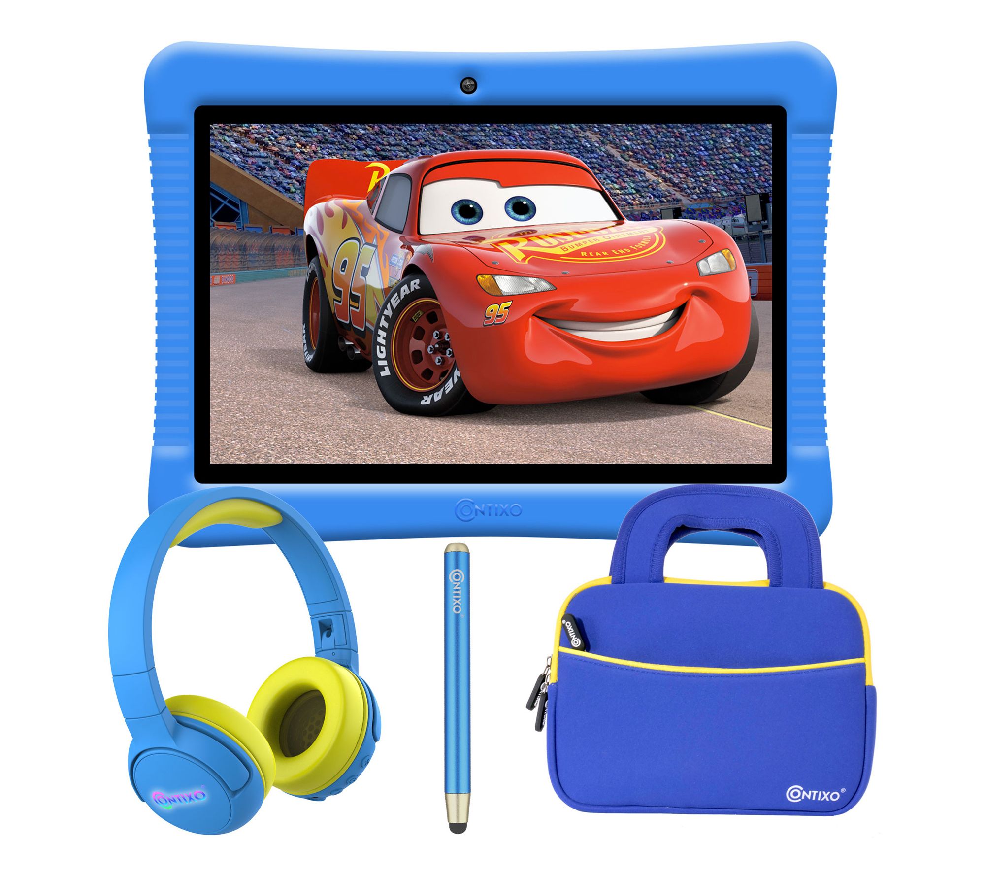 Contixo 10.1" 32GB Kids Tablet w/ Headphones, Bg & Stylus