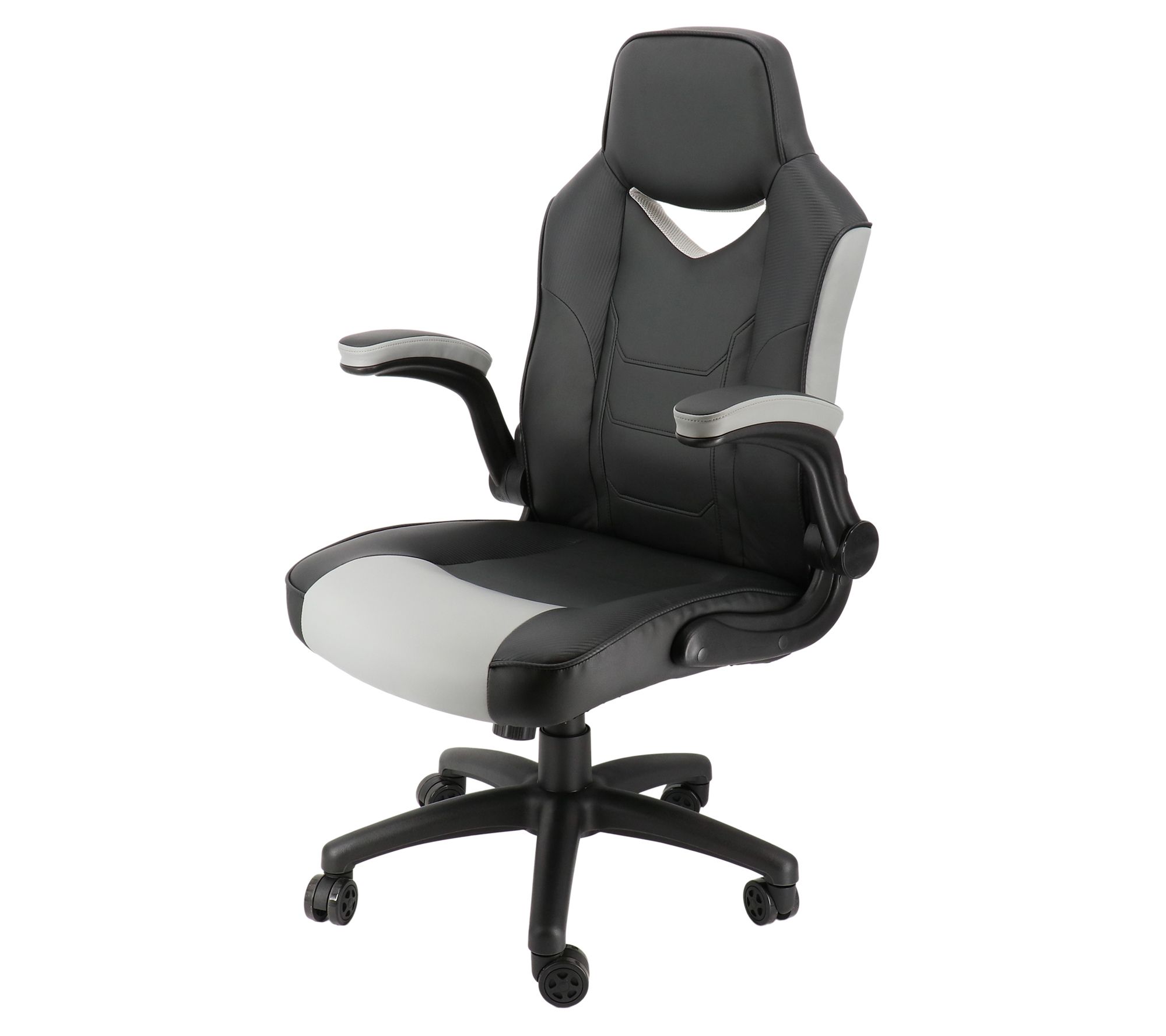 Elama Adjustable Faux Leather Gaming Chair -Gray