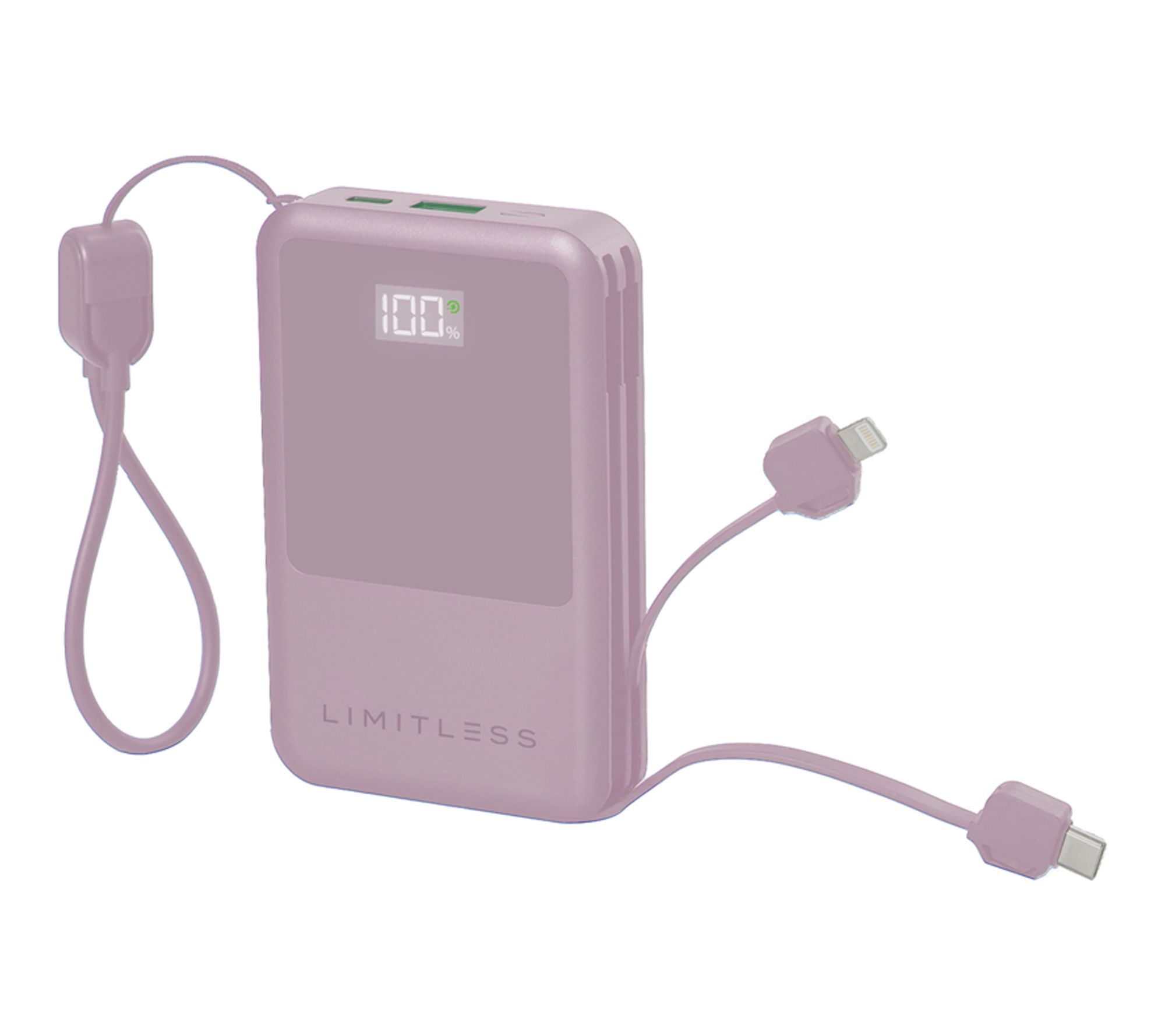 Limitless 10,000mAh Power Bank w/ Built in Cables & 15W Magnetic Charge