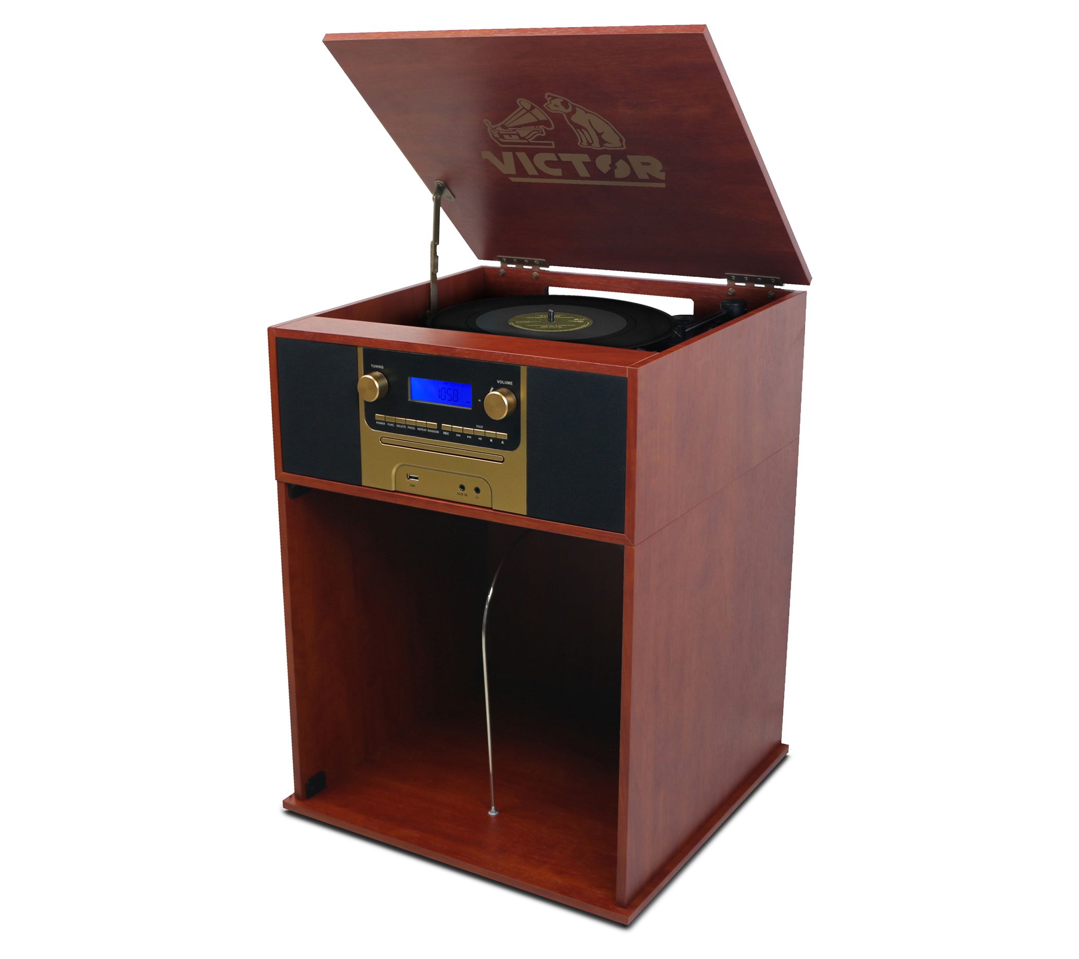 Victor Boyleston 7-in-1 Turntable Music Center