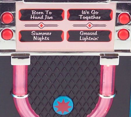 Classic Jukebox Alarm clock with Four Songs from Grease - QVC.com