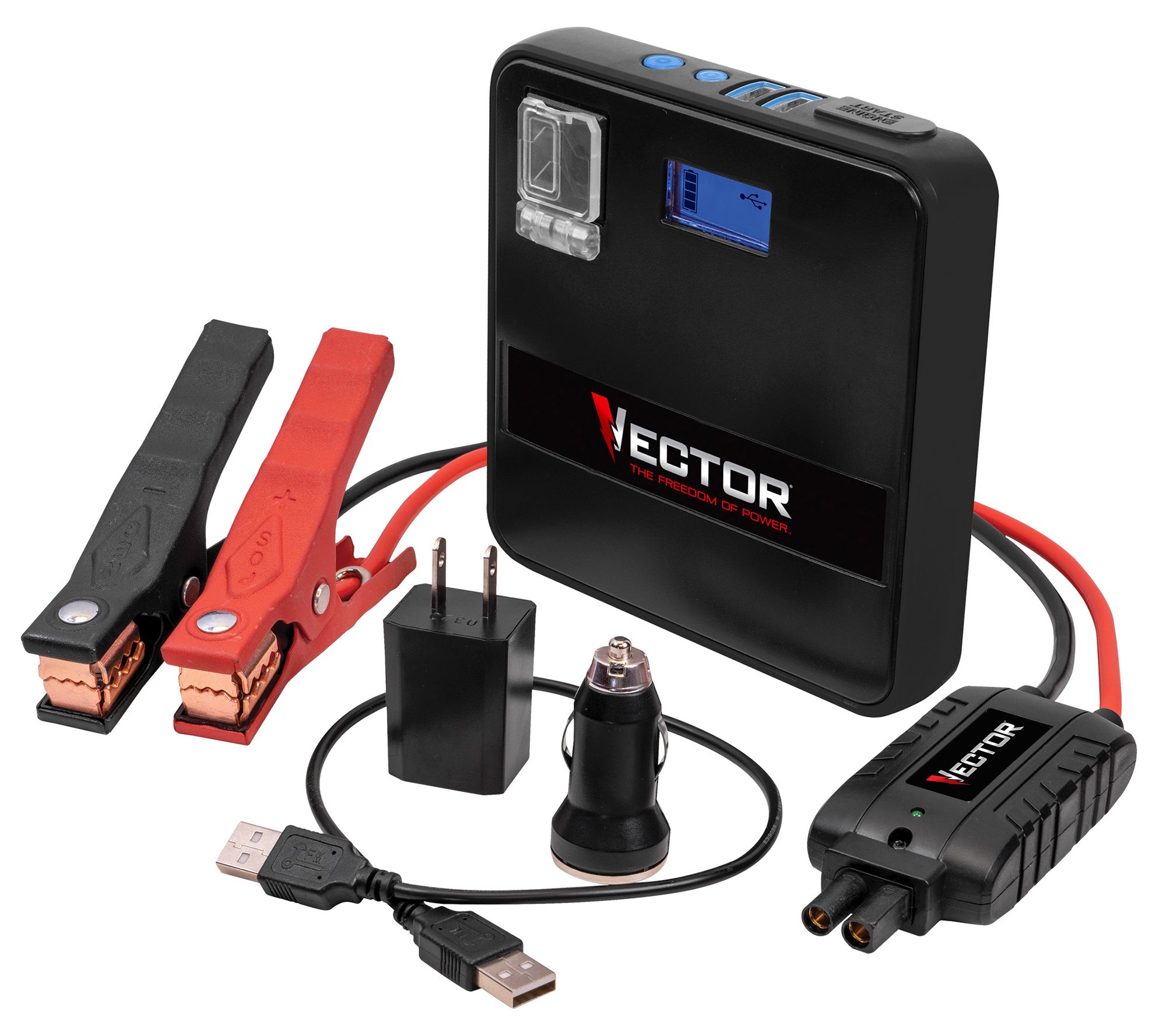 Vector Portable Jump Starter w/ Carry Case & AC Outlet 