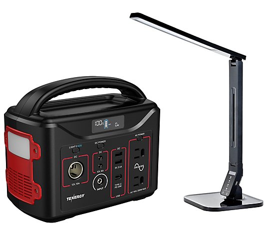 Tenergy T320 Back-Up Power Station with AC Outlets and Portable Lamp