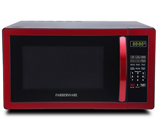Farberware Classic 1.1 Cubic Foot Microwave Oven- Metallic Re