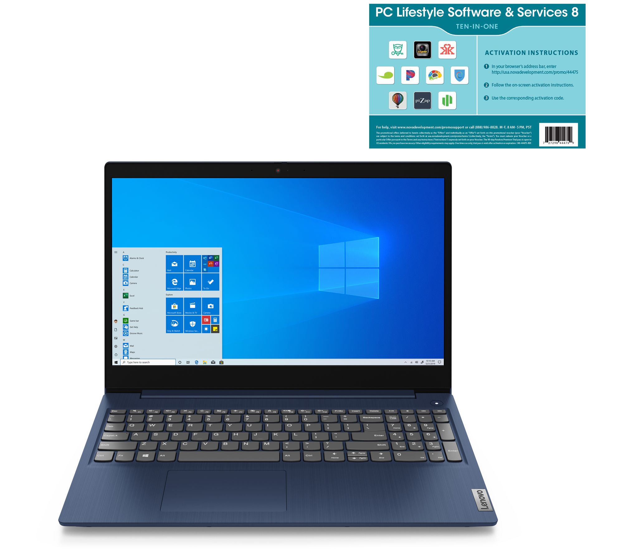 Lenovo IdeaPad 15" Touch Laptop Athlon 8GB RAM 256GB SSD w/Voucher