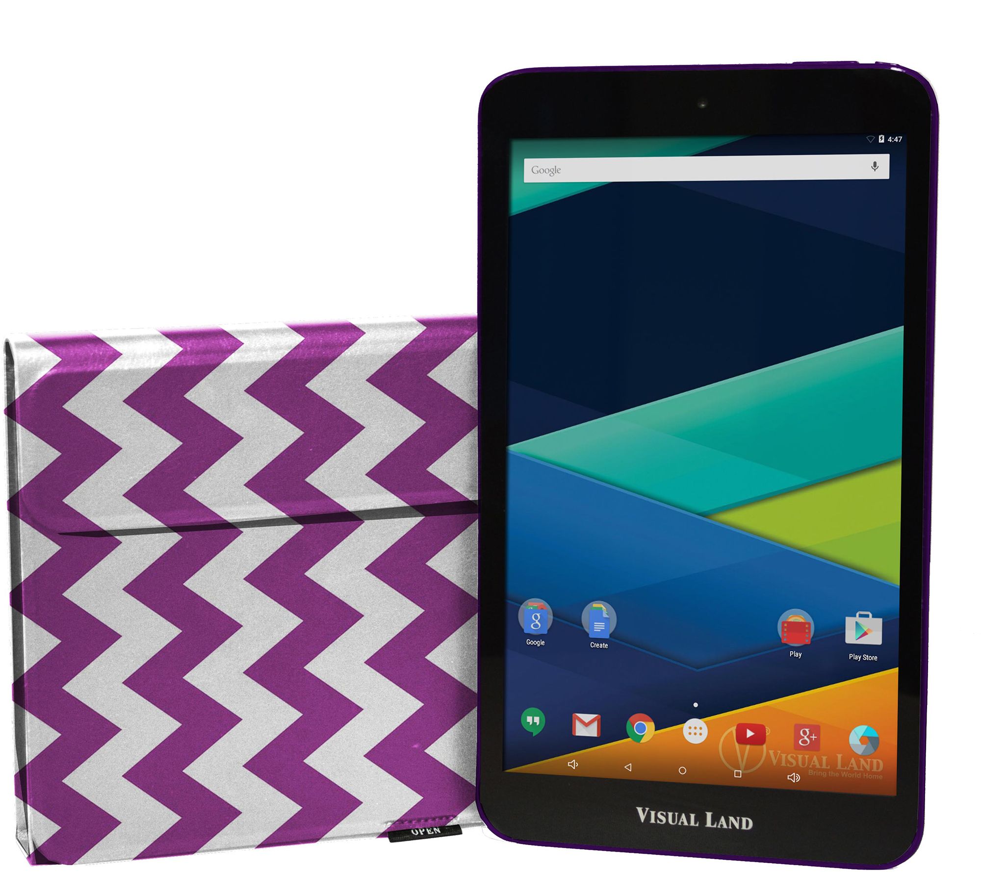 Visual Land 8" Tablet Quad Core 16GB with Keyboard Case