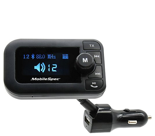 MobileSpec 12V/DC FM Transmitter with USB Port& LED Display