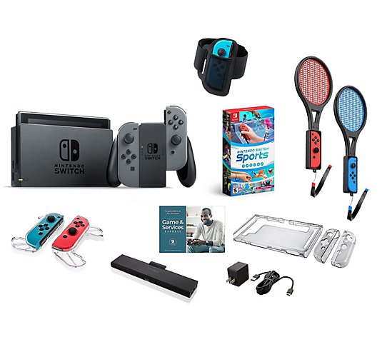 Nintendo Switch with New Switch Sports Game, Voucher & Acc.