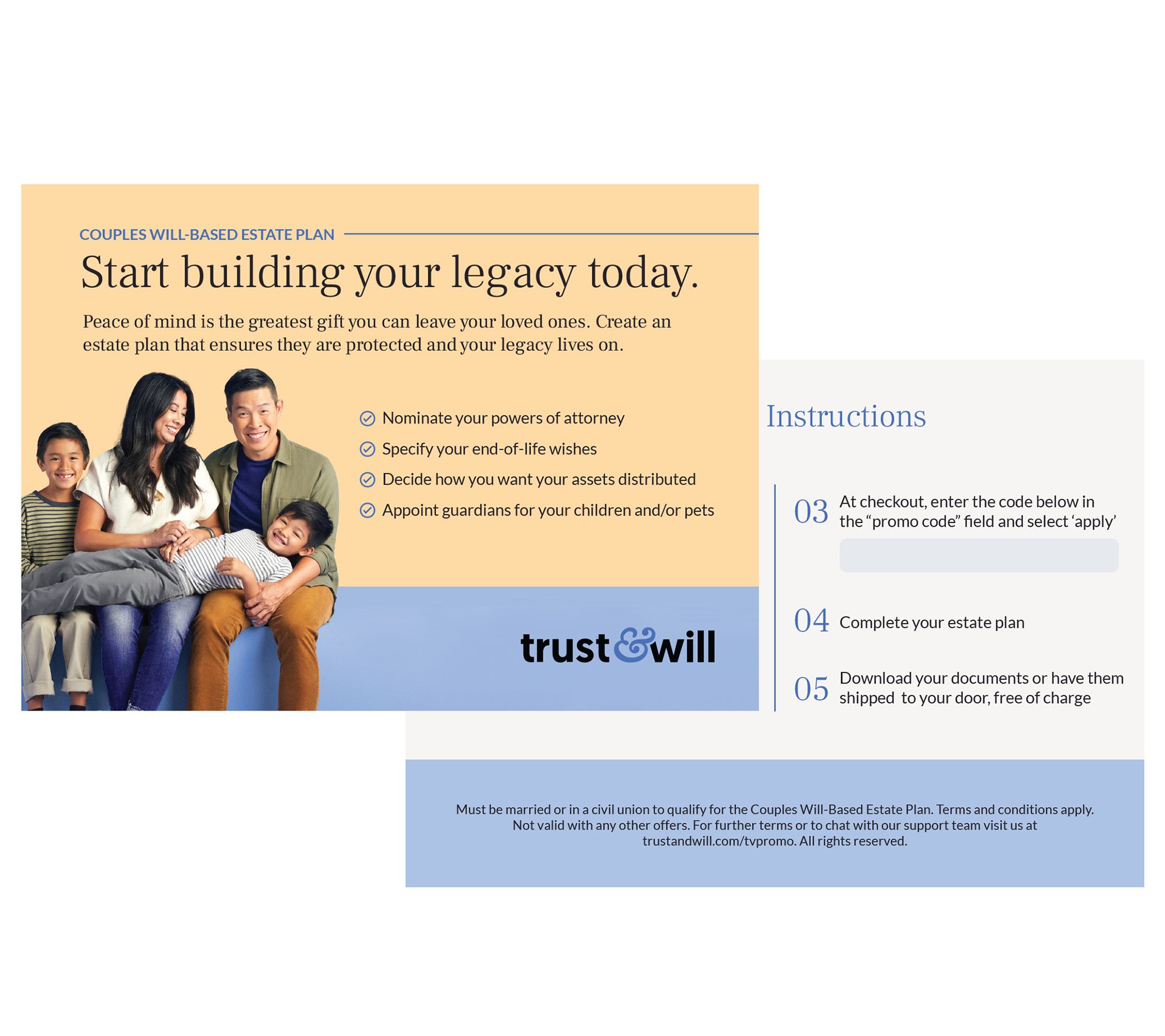 Trust & Will Couple Estate Planning Program w/ 2Yr Digital Access