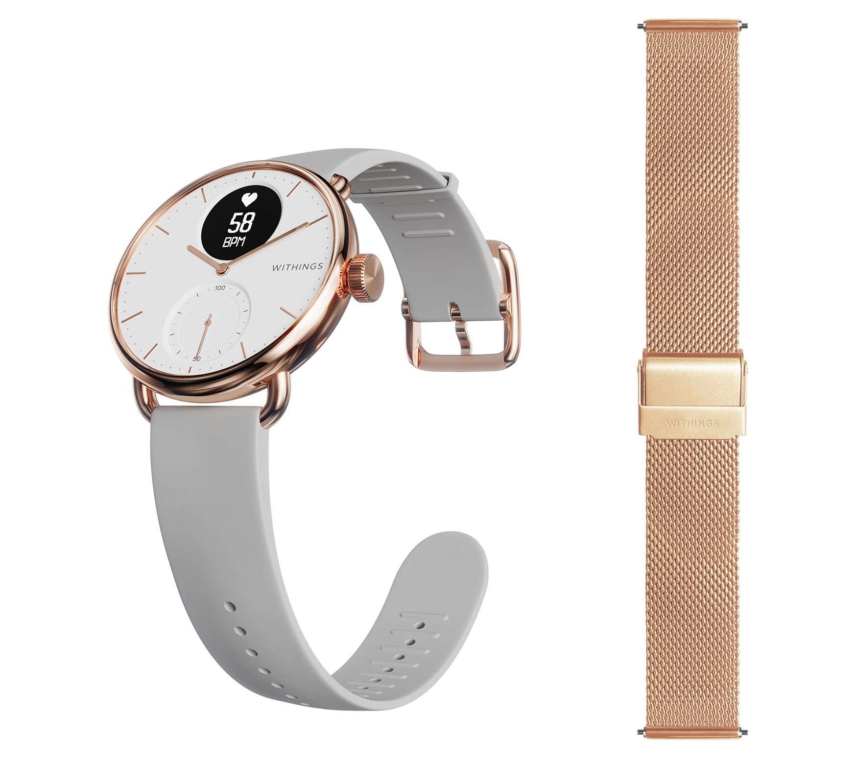 Withings ScanWatch Hybrid 38mm Smartwatch with Additional Band 