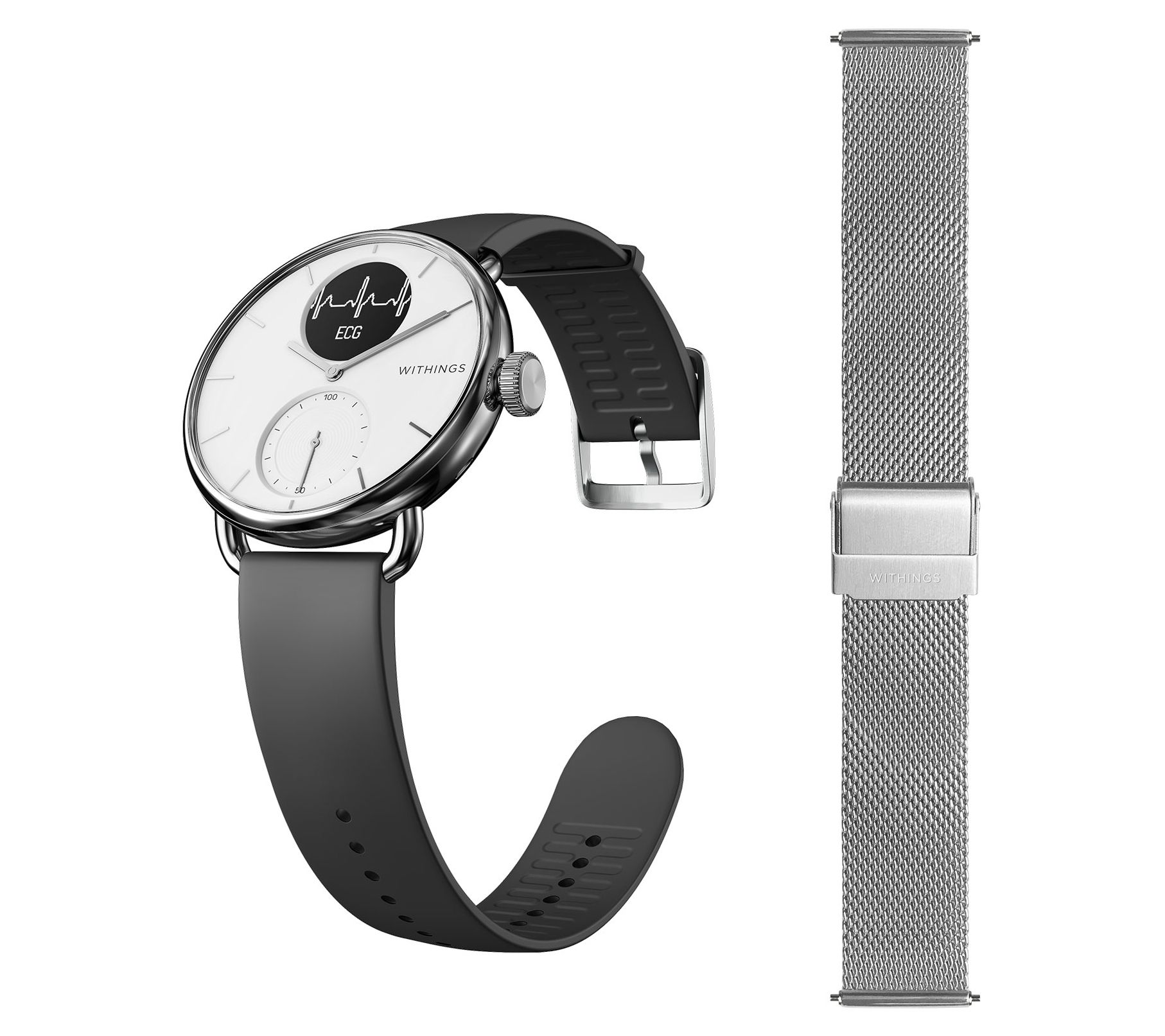 Withings ScanWatch Hybrid 38mm Smartwatch with Additional Band